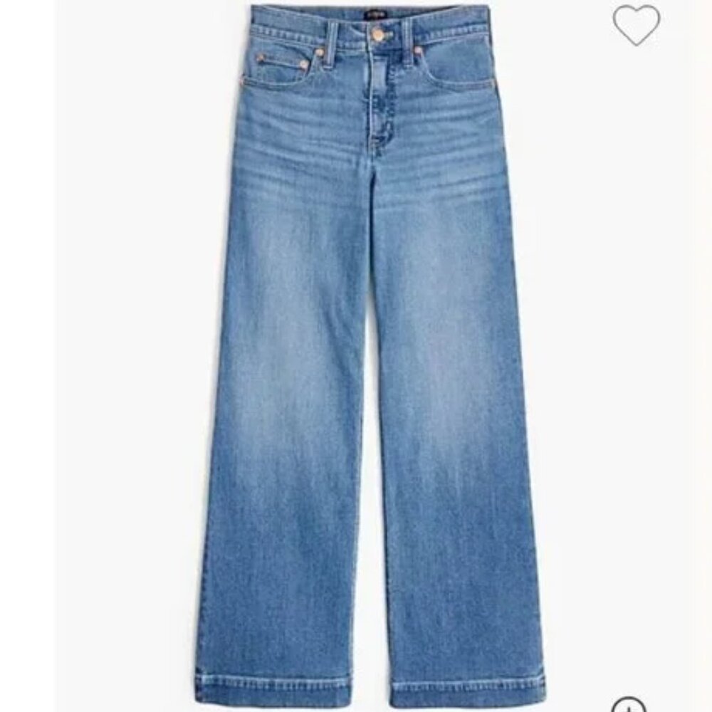 J. Crew Classic Wide Leg Jeans Size 31 All-day Stretch Denim CG447